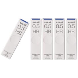 Uni Mechanical Pencil Lead Refill Smudge-Proof 0.5 HB Sliding Case UL-S-0.5-40HB 5 Packs 200pcs With Kanji LOVE Sticker