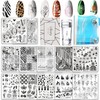 12PCS Nail Art Stamping Plate Nail Stamper Kit