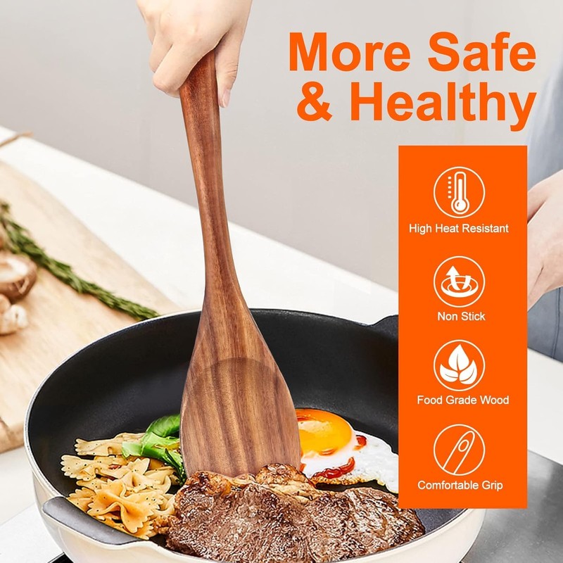 11 Inch Large Wooden Spoon for Cooking Utensil Mixing Spoons