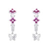 Prinzessin Lillifee 2027893 Silver Children’s Creole Earrings, Butterfly Pendant