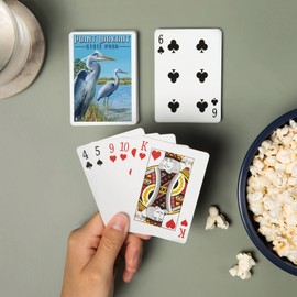 Lantern Press Point Lookout State Park, Maryland, Blue Heron (52 Playing Cards, Poker Size Card Deck with Jokers)