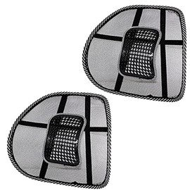 riverview Mesh Lumbar Back Brace Support Office, Home, Car Seat Chair Cushion Cool, Black