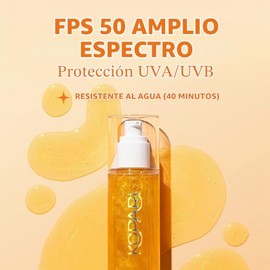 Kopari Sun Shield Body Glow, Spf 50 De Amplio Espectro, Textura De Gel Ligero Y Brillante Que Se Absorbe Rápidamente, No Es Pegajoso, Resultados Brill