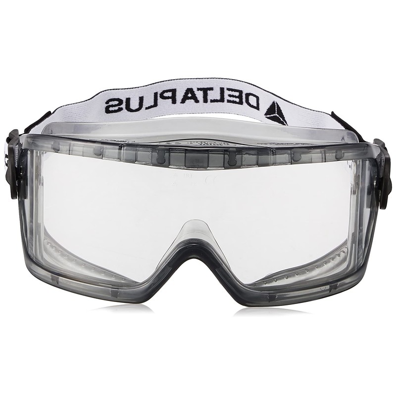 Delta Plus D0010 Clear Goggle Safety Glasses, Panoramic Screen, Wide