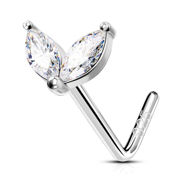 OUFER 20G Piercing Naso Nose Piercing Argento 925 Nose Pin