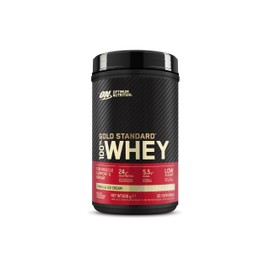 Optimum Nutrition Gold Standard 100% Molkenproteinpulver für Muskelaufbau und -regeneration mit natürlich vorkommendem Glutamin und BCAA-Aminosäuren, Vanilla Ice Cream, 20 Portionen, 600 g