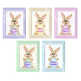Easter Bunny Card Making Toppers Craft Embellishments x 5