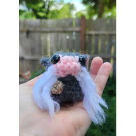 Handmade Crochet Emporer Tamarin Amigurumi Monkey Plushie Handmade Mini 3 Inches