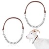 Misdary 2 Pcs Goat Show Collar Adjustable Iron Goat Chain