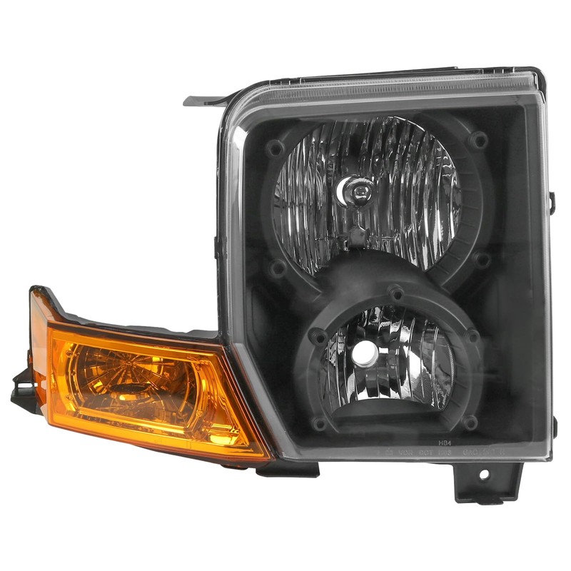 RALZAOTO Headlights Assembly Compatible with Jeep Commander 2006-2010 SUV Black