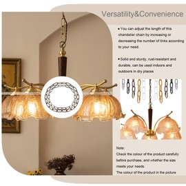 AK Lighting Metal Lighting Chian, Heavy Pendant Lamp Fixture Chain (Antique Copper, 36 Inch)