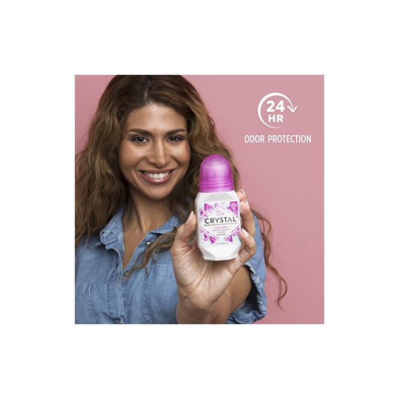 Crystal Desodorante corporal libre de fragancia y parabeno, hipoalegérnico, no