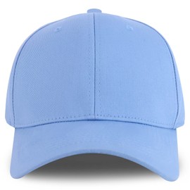 Trendy Apparel Shop XXL Oversize 6 Panel Cotton Fitted Cap, Sky 8 1/4, XX-Large