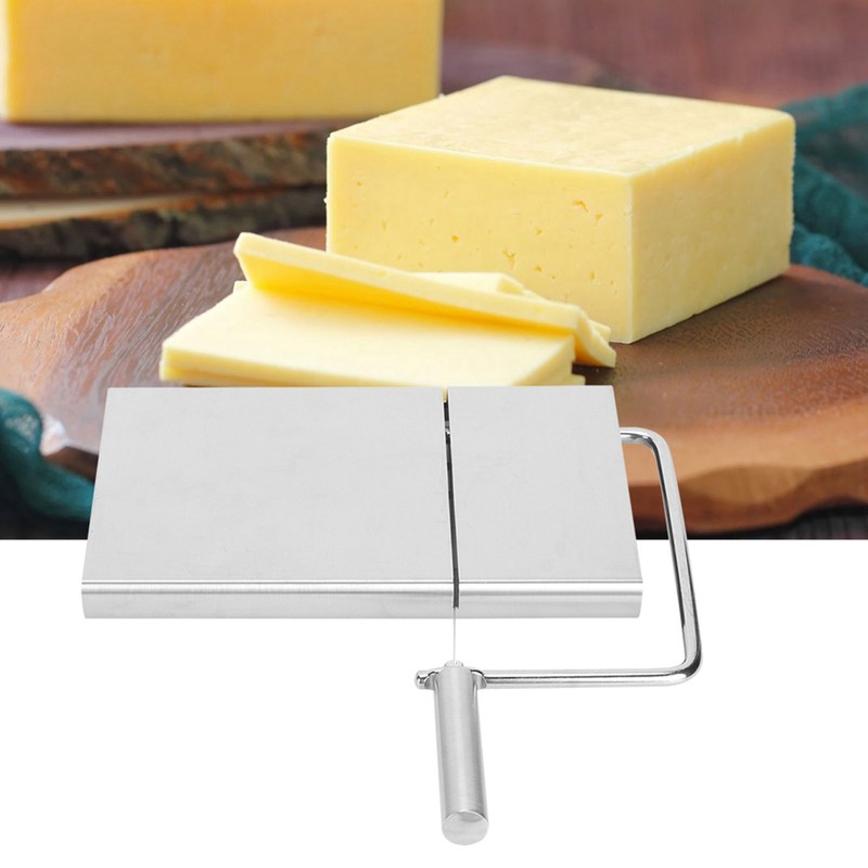 Household Stainless Steel Cheese Ham Butter Cutter with Cutting Wire