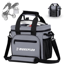MORXPLOR Golf Cart Cooler with Magnetic Lid 12-Can Insulated Soft Cooler Bag Collapsible for Golf Cart,Golf Accessories,Lunch Camping Cooler Insulated Lunch Bag with Adjustable Shoulder Strap