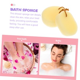 PACKOVE 2pcs Bath Exfoliating Sponge Body Scrubber for Gentle Exfoliation and Skin Cleansing for Daily Use Showers and Baths and Quick-Drying Design
