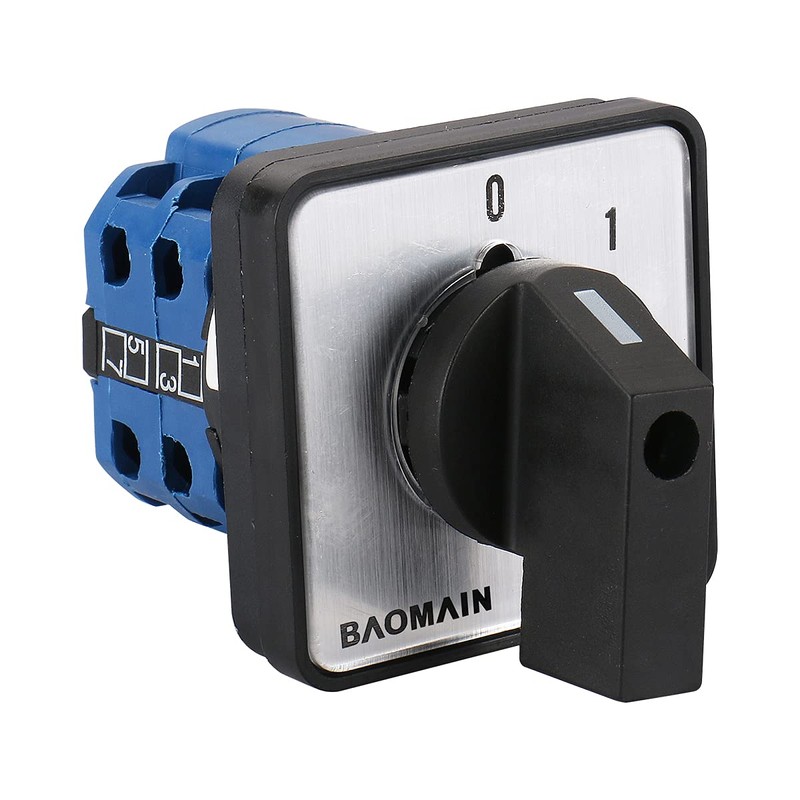 Baomain Changeover Switch Control Rotary SZW26-20/0-3.2 4 Postion 8 terminals