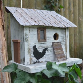 Home Bazaar HBA-1012 Handcrafted Freestanding Cumberland Chicken Coop Hen House Birdhouse for Wrens, Finches, Chickadees, and More