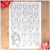 Kwan Crafts ABC Balloons Girl English alphabet Letters Clear Stamps