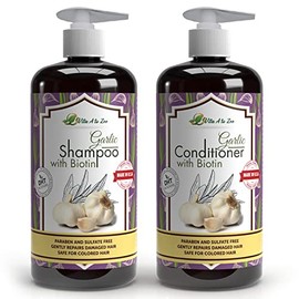 Champú y Acondicionador para El Cabello de Ajo Con Bloqueador Anti Dht - Tratamiento Natural para El Cabello Con Ajo para El Crecimiento Del Cabello, 
