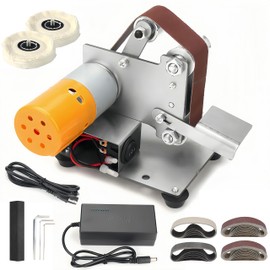 Electric Jewelry Making Belt Sander Tool, 4000-9000RPM Ring Making Knife Sharpener Kit, Mini Bench Grinder Polisher Machine for Woodworking Metalworking Jewelry Making