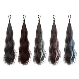 Wavy ponytail partial wig LM-0581 (KYR-WFGWUIQ) White / 웨이브 똥머리 부분가발 LM-0581 (KYR-WFGWUIQ) 화이트
