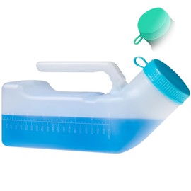 Urinals for Men Urinal Bottles Male Pee Bottle with Glow in The Dark Cap Lid Spill Proof Camping Urine Bottles Bedpan for Man Travel 1000ML