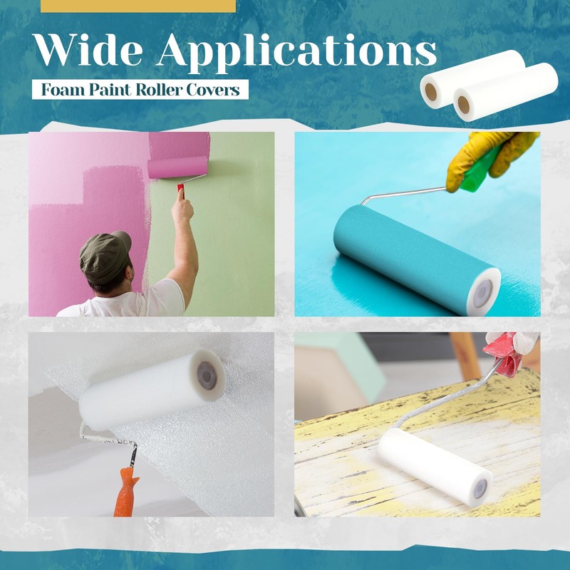 Nuenen 18 Pcs 9 Inch Foam Paint Roller, High Density