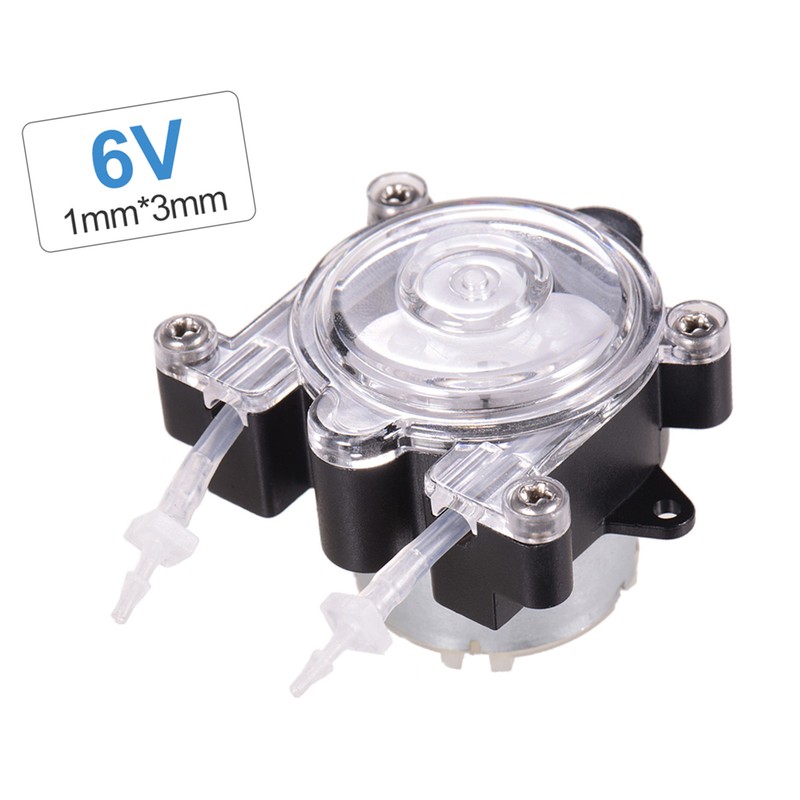 DC 6V DIY Dosing Pump Mini Peristaltic Dosing Head Self-Priming