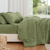 Freyamy Seersucker Bed Linen 135 x 200 cm 2-Piece Green