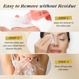 QUEWEL Black Cluster Lash Glue 10ml Waterproof Long-Lasting Super Strong Hold Individual Lash Glue for DIY Eyelash Extensions