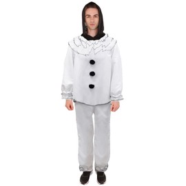HPO Adult Men's Vintage Clown Costume | Black and White Scary Costumes HC-1041 (S)