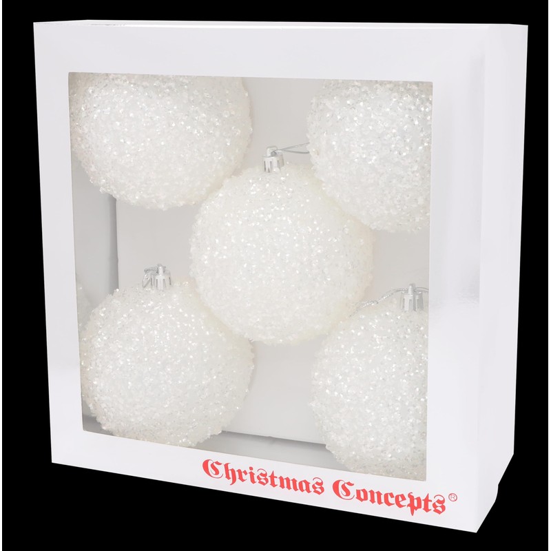 Christmas Concepts® Pack of 5-100mm Christmas Tree Baubles - Iridescent