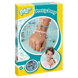 Totum Creativity Pretty Pony bracelet making kit, make your own bracelets with different horse charms and beads