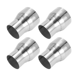 Motoforti 3" OD to 4" OD Mandrel Exhaust Pipe Adapter Concentric Reducer Car Exhaust Pipe Tubing Piping Adapter 5inch/127mm Length T304 Stainless Steel Silver Tone 4 Pcs