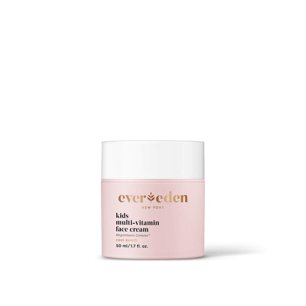 Evereden Cool Peach Kids Face Cream, 1.7 oz | Plant-Based, Natural & Non-Toxic | Multi-Vitamin Skin Moisturizer