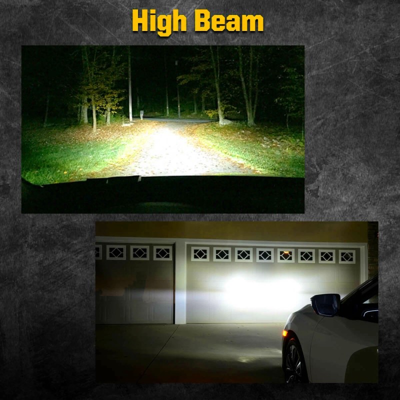 SHENKENUO 4 Sides H11 LED Headlight High or Low Beam