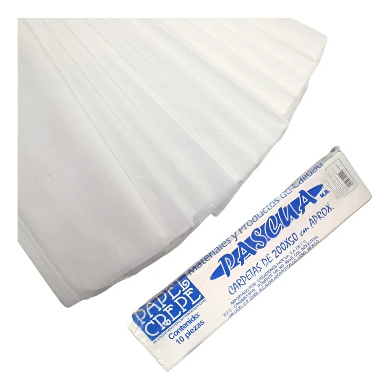 Paquete De 10 Papel Crepe Un Color Pascua 200cm X