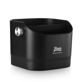 Bincoo Espresso Knock Box -1.2L(15 Cups) Knock Box, Barista Style Coffee Knock Box for Grounds with Removable Shock-Absorbent Knock Bar and Anti-Slip Base, Durable Espresso Accessories.Black