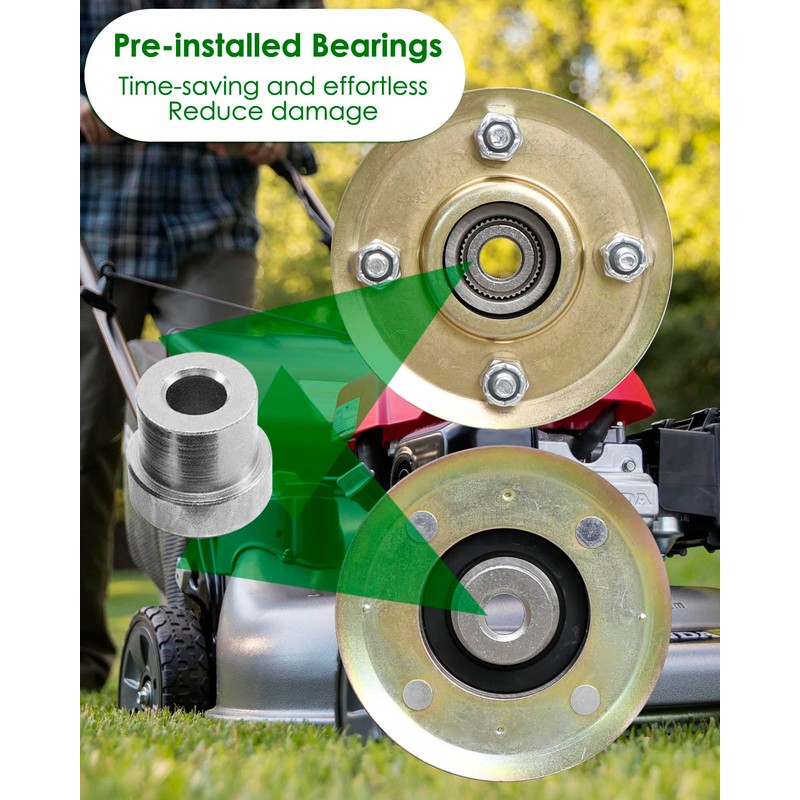 Pre-Installed Bearings Idler Pulley Kit Compatible with Toro 30" Timemaster
