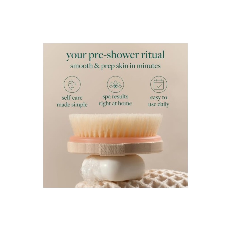 EcoTools, Dry Body Brush, Cepillo Ecológico para Exfoliar, Cepillos Corporales