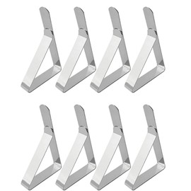 GQunit Table Cloth Clip, Tablecloth Clips for Outside Table Table Cover Clamps 8 Pack Stainless Steel Tablecloth Holders for Restaurant Picnics Marquees Weddings Graduation Party