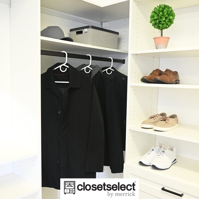 Heavy Duty Plastic Hangers, Made in USA, White Heavy Weight