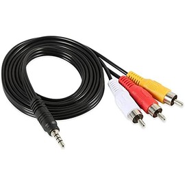 Padarsey 3.5mm to RCA AV Camcorder Video Cable, 3.5mm Male to 3RCA Male Stereo Audio Video Aux Cable for Smartphones, MP3 Players, Tablets, Speakers, Home Theater