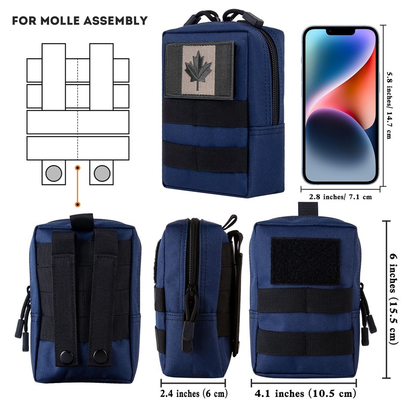 IronSeals MOLLE Pouch Multi-Purpose Tactical Compact Pack Water-Resistant Utility EDC