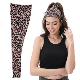 Boyiexin Upgrade 28 Inch Long Hair Weave Sleeve for Locs & Knotless Braids, Stretchy Wig Cap with Elastic Band, Breathable Mesh Hairnet for Crochet Bun Dreadlocks (Leopard)