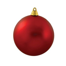 Kurt Adler 150 mm, color rojo mate inastillable bola de Navidad Ornamento