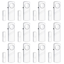 Door Window Alarm, 95DB Door Alarms for Kids Safety, Wireless Sensor Door Window Burglar Alarm-Window Pool Alarms for Home (12 Pack)