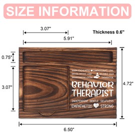 Behavioral Therapist Appreciation Gifts, Behavior Analyst Office Gifts, Thank You Gift for School Psychologist Counselor, Sticky Note Holder Wooden Notepad & Pen Holder 6.5" x 4.7" - FTA260