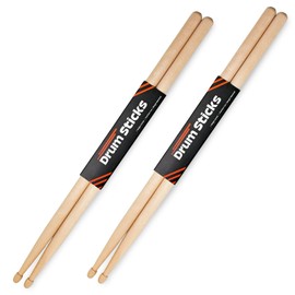 2 Pairs Drum Sticks 5A, Professional Classic Maple Wood Drumsticks, Wood Tip for Acoustic Drums or Electronic Drums, Adults, Kids and Beginners (2Pairs) (2 Pairs)
